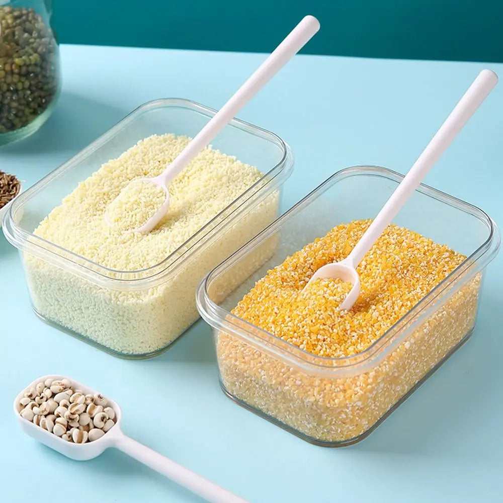 2pcs Durable Measuring Spoon Transparent Salt Washing Powder
