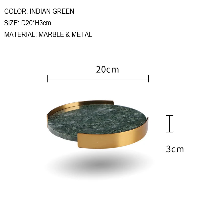 Scandinavian Decorative Natural Marble Tray Bathroom Luxury