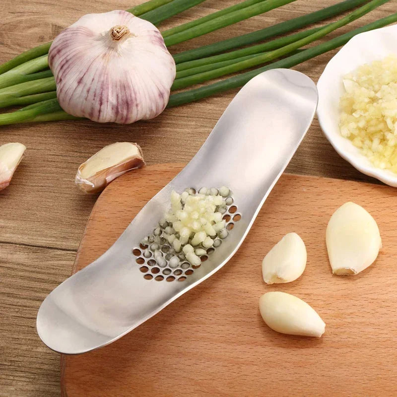 Garlic Press Rocker Stainless Steel Garlic Crusher Chopper