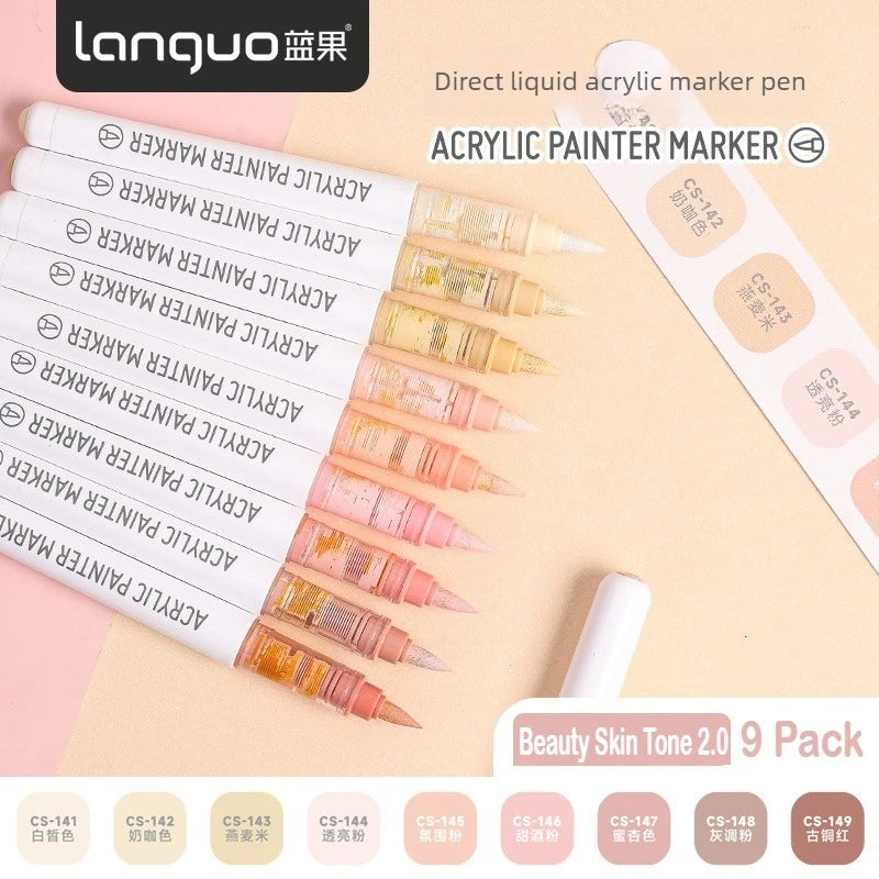 Languo 288/9 Colors Direct Liquid Acrylic Marker Soft