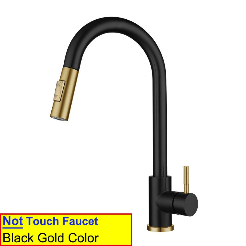 White Touch-On Sink Faucets Pull Down Sprayer Improvement