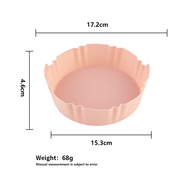 17cm Reusable Airfryer Pan Liner Silicone Air Fryers