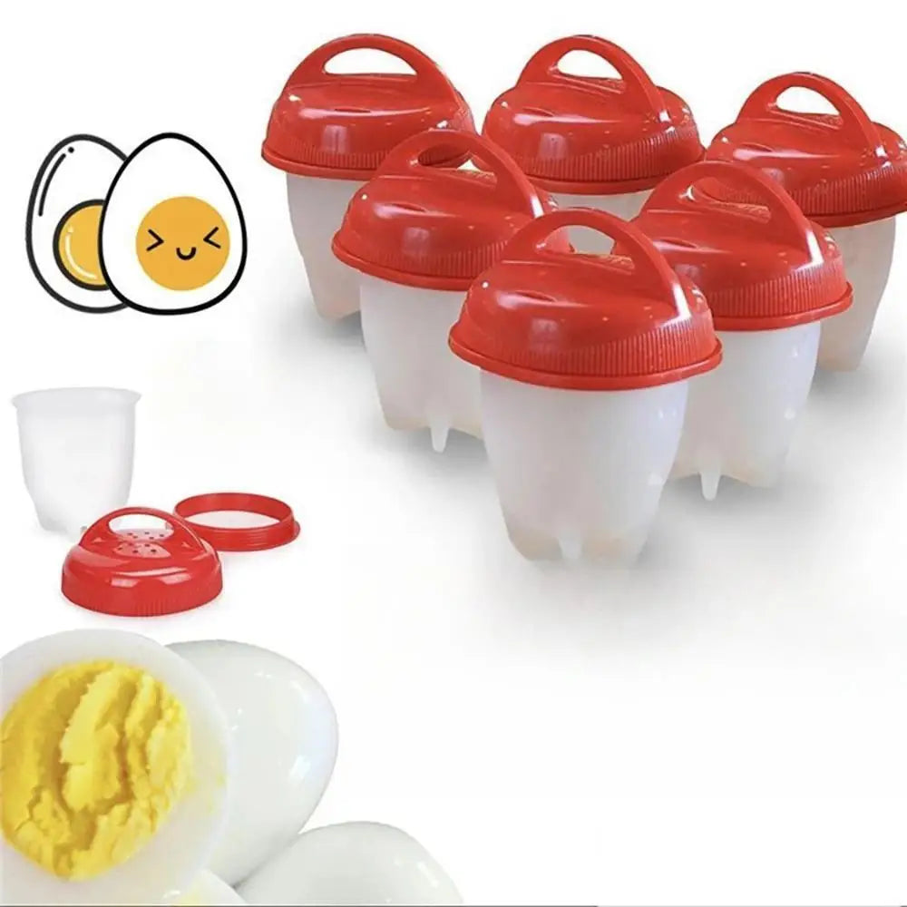 1/3/6pc Egg Poachers Cooker Silicone Non-Stick Egg Boiler