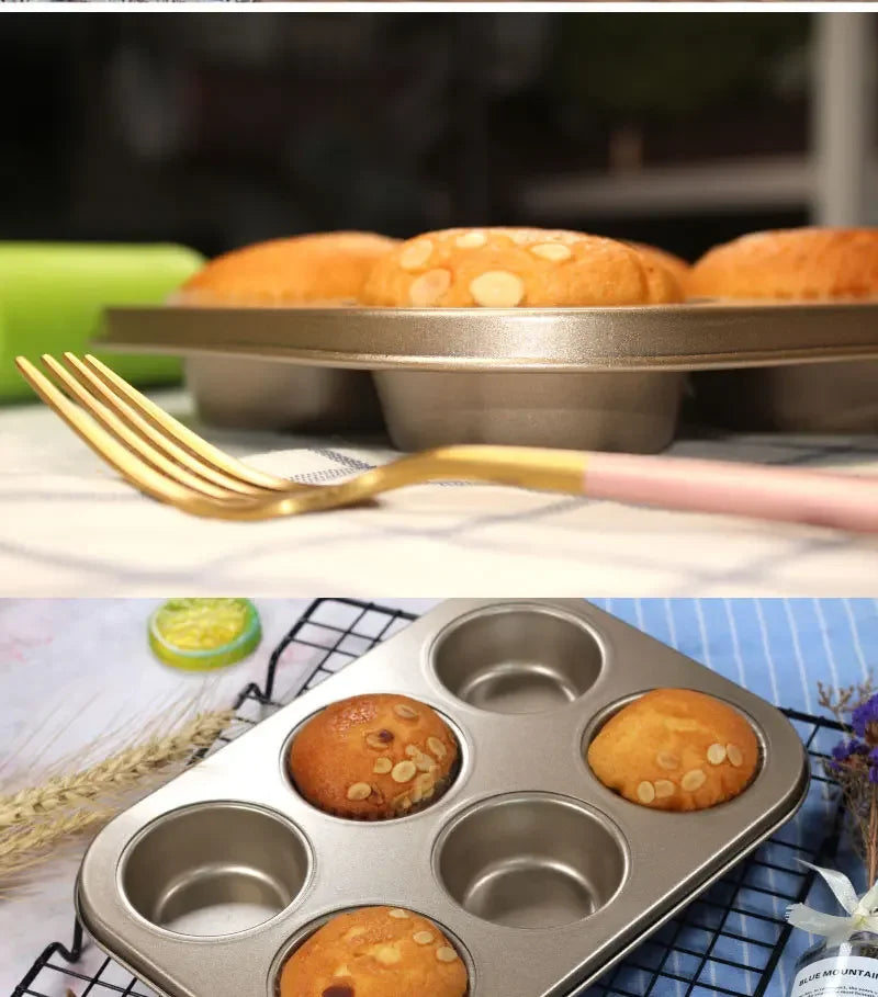 6/12 Holes Cake Baking Pan Bakeware Muffin Cupcake