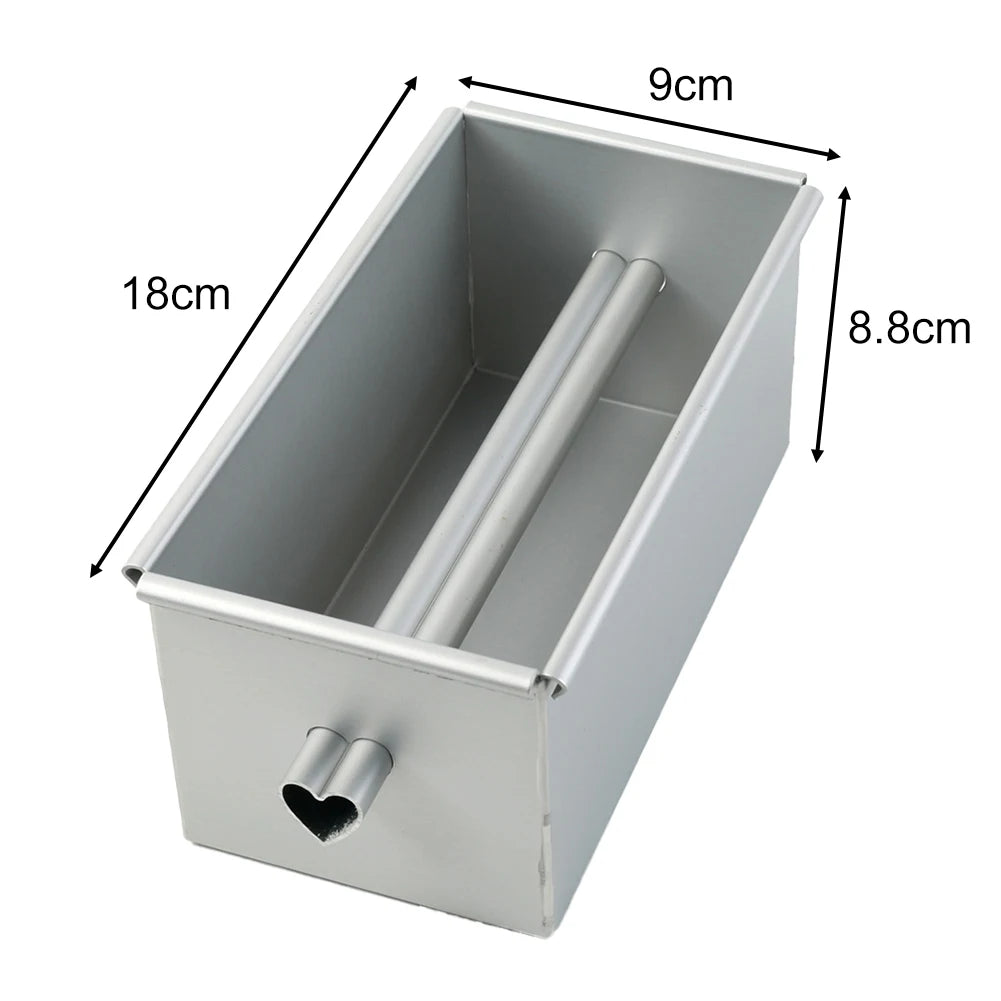 Aluminium Alloy Square Bread Loaf Pan Center Tube