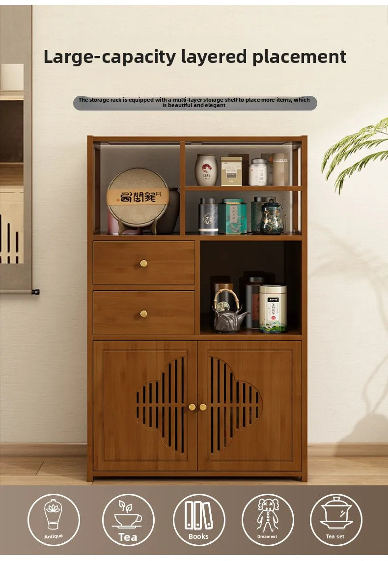 Tea Cabinet Locker Living Room Tea Table Against