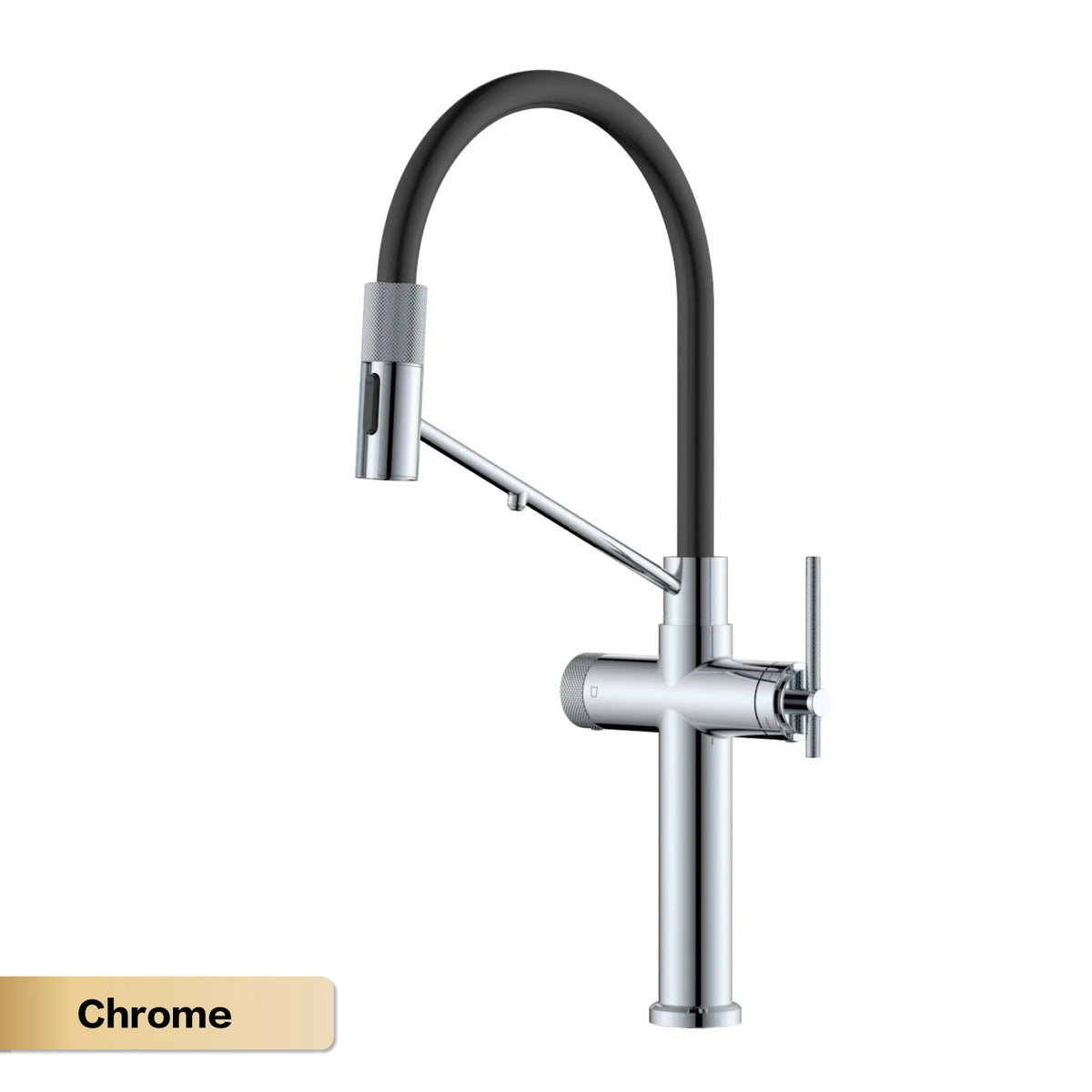 Modern Gun Grey Brass 3-In-1 Hole Faucet Separate