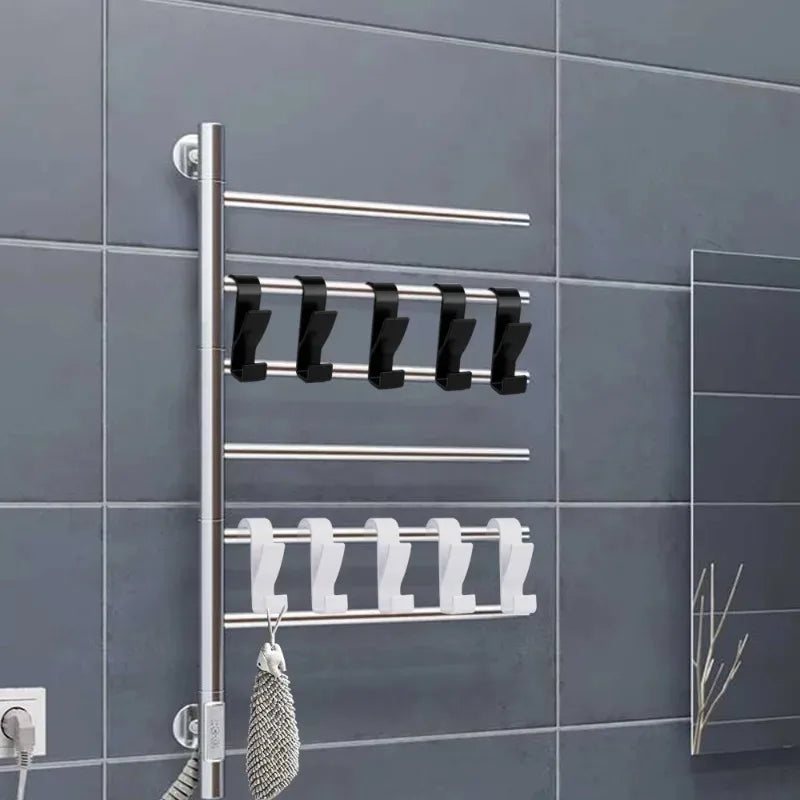 12-3pcs Bathroom Hanger Clips Heated Towel Radiator Rail