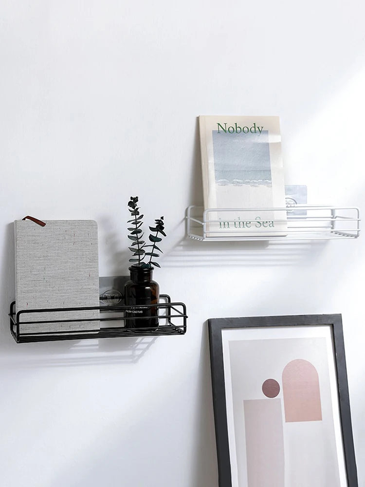 Bathroom Storage Rack Organizer Shelf Black Shelves Corner