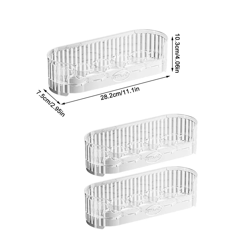 2-Layer Stackable Refrigerator Egg Organizer Clear Plastic Egg