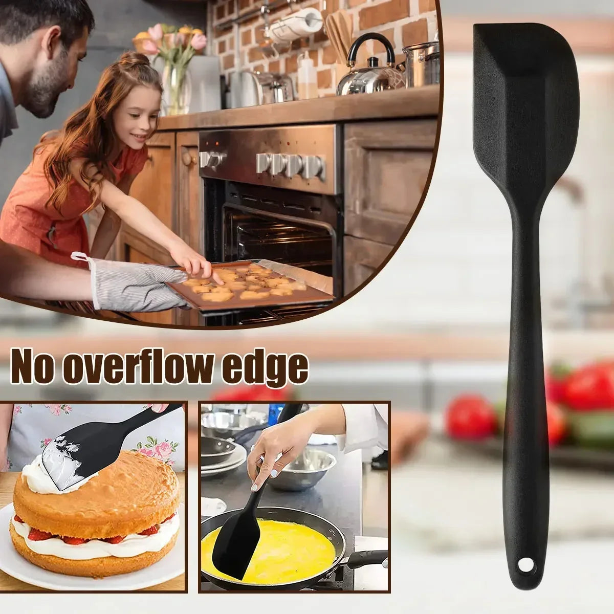 Silicone Baking Mat Edges Non-Stick Baking Pan Cake