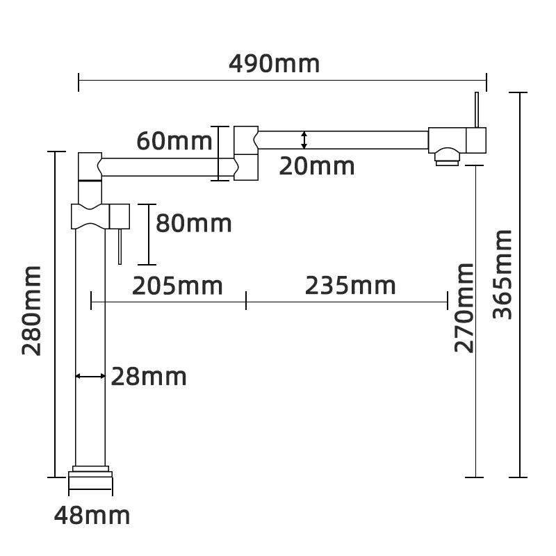 Ciencia Brass Pot Filler Faucet Wall Mount Sink