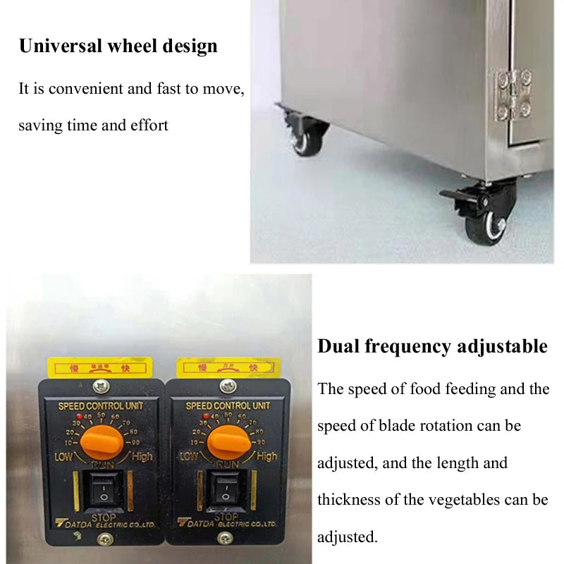 Commercial Vegetable Cutter Electric Slicer Stainless Steel