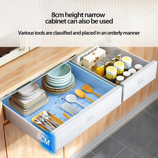Under-Sink Cabinet Drawer Slide Pull-Out Draining Shelf