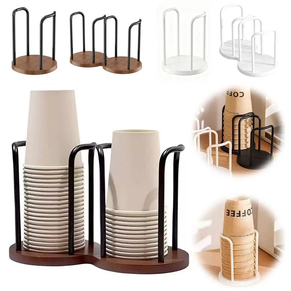 Disposable Cup Holder Desktop Paper Cup Dispenser Storage