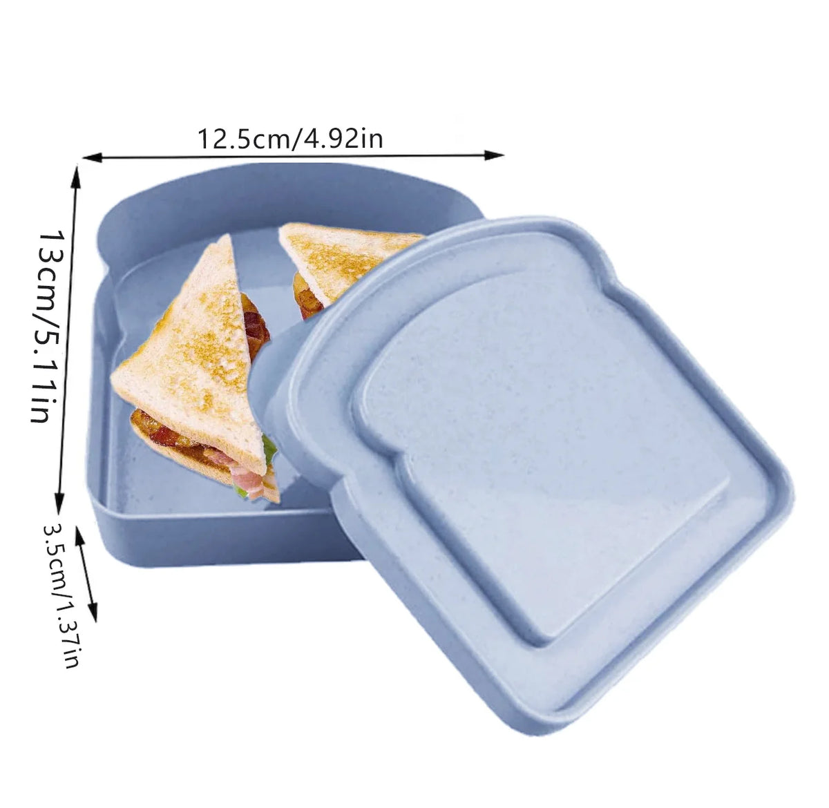Toast Storage Box Lid Bread Sandwich Container Lunch
