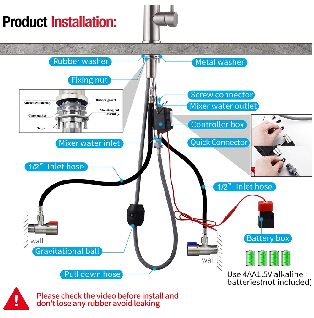 Cold Touch On Faucets Stainless Steel Pull Out