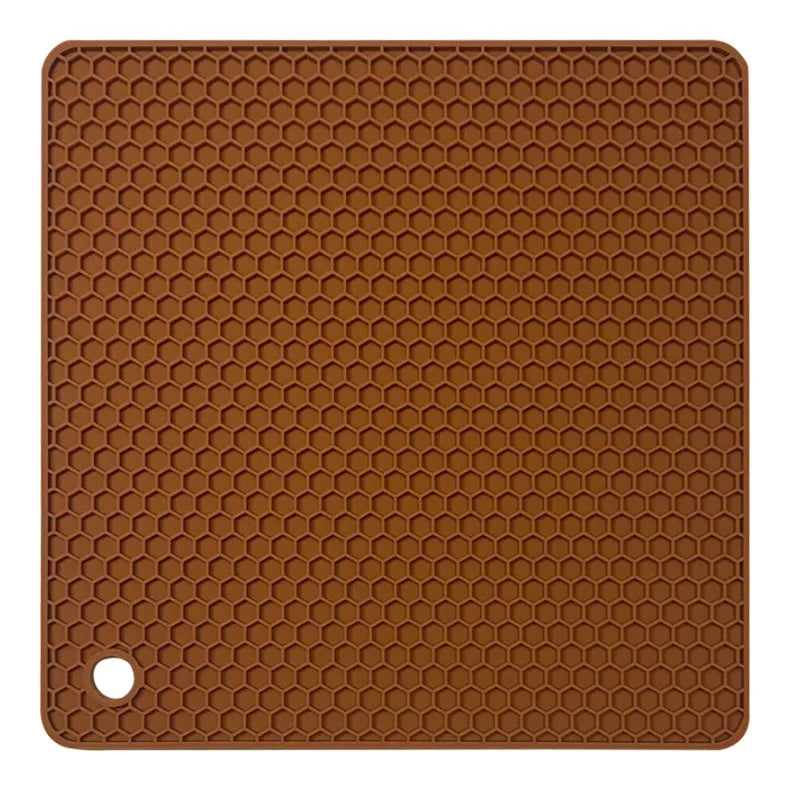 18cm Square Silicone Mat Heat Resistant Potholder Dining