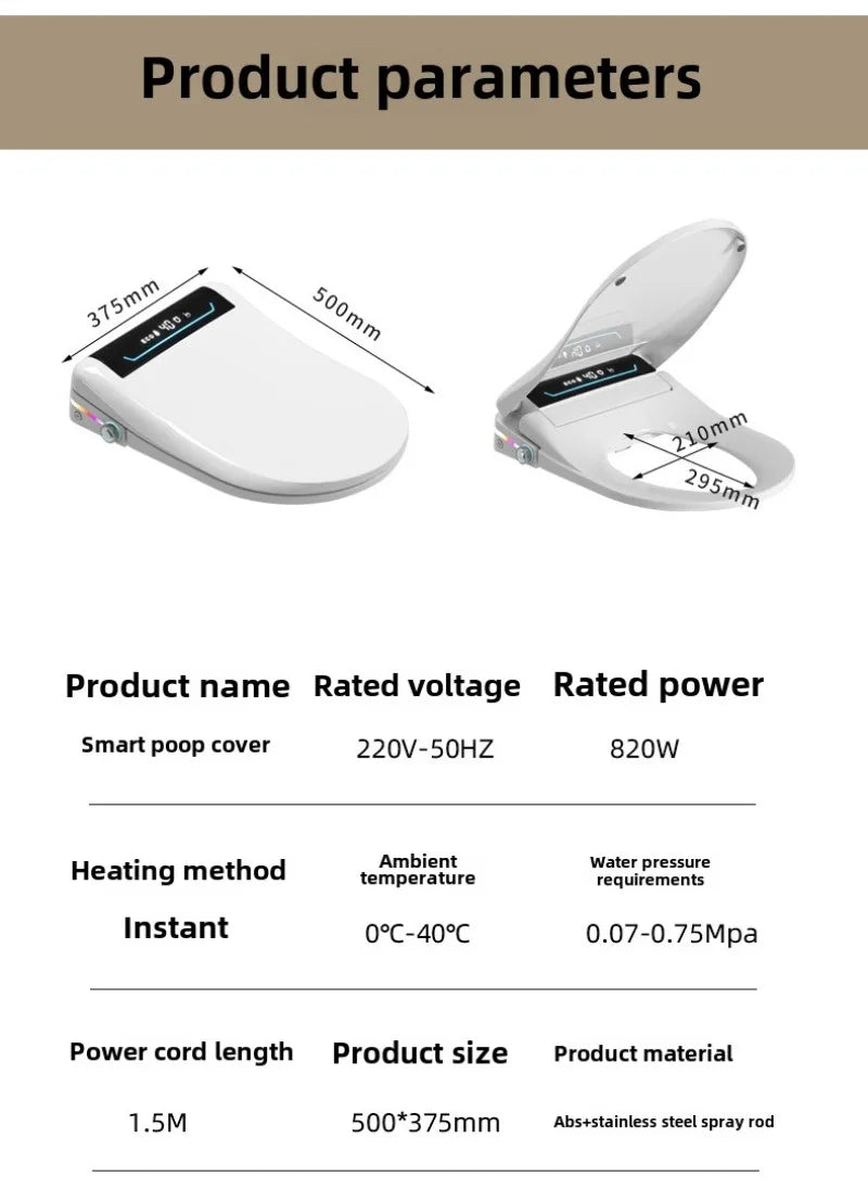 Automatic Intelligent Toilet Seat Cover Cleaning Drying Functions
