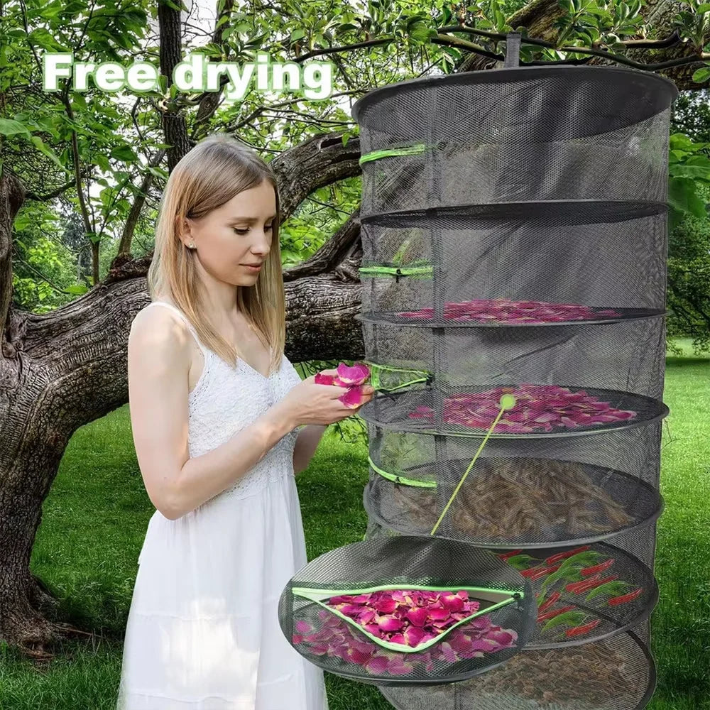 2/4/6/8 Layer Herb Drying Rack Net Vegetables Flower