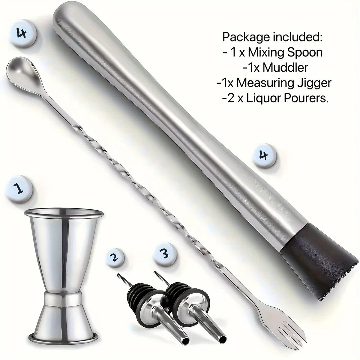 Professional Stainless Steel Cocktail Blender - Complete