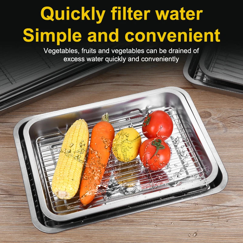 Stainless Steel Baking Tray Removable Cooling Rack Non-Stick
