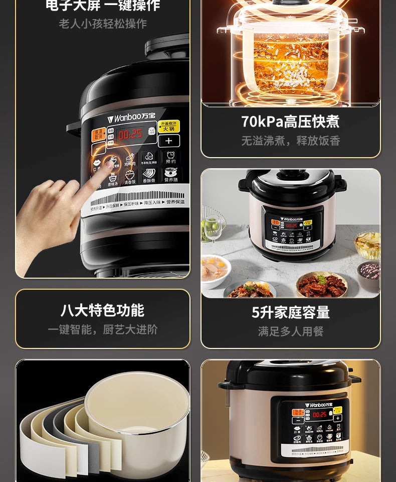 Electric Pressure Cooker Stainless Steel Smart Rice Cooker