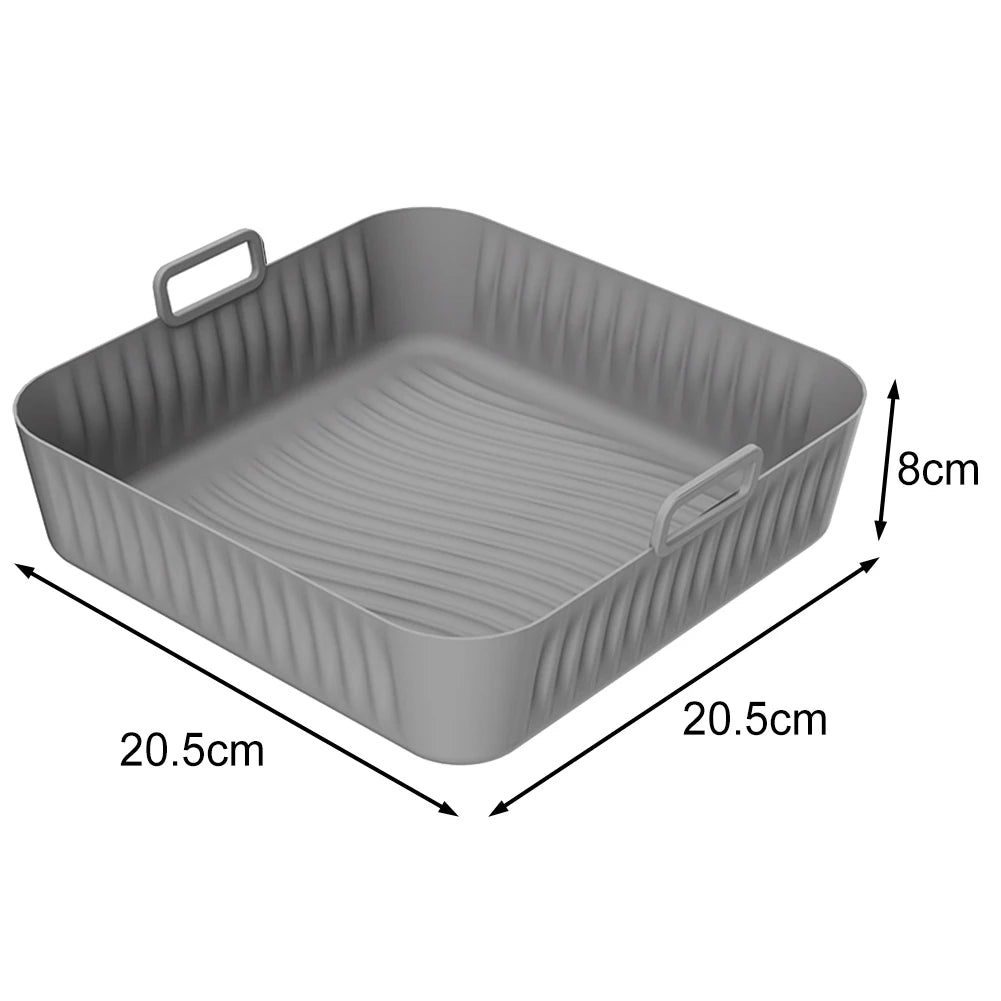 1pcs Fryer Silicone Liners Nonstick Airfryer Basket Reusable
