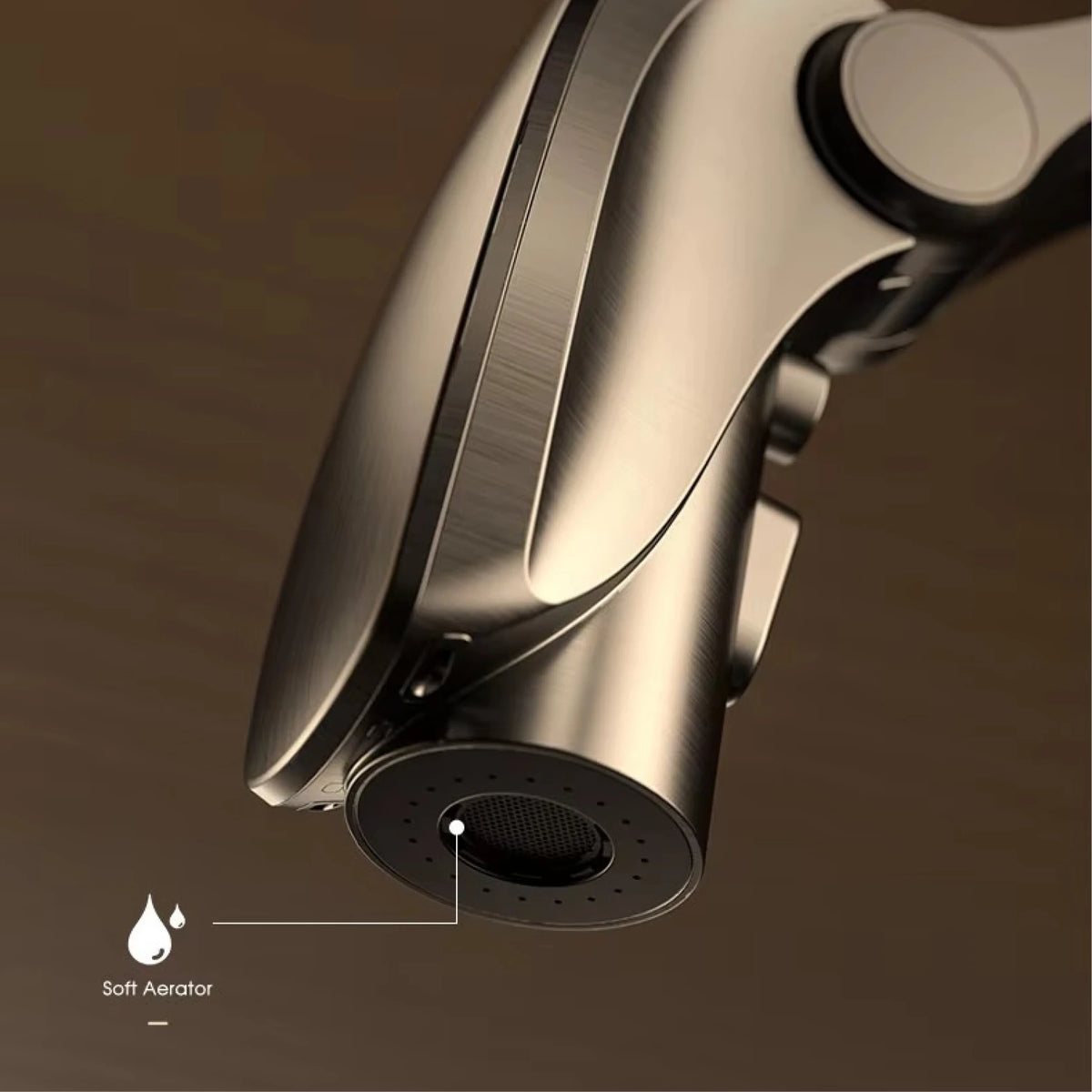 Luxury Gunmetal Brass Faucet Led Display Sensor&Pull-Out