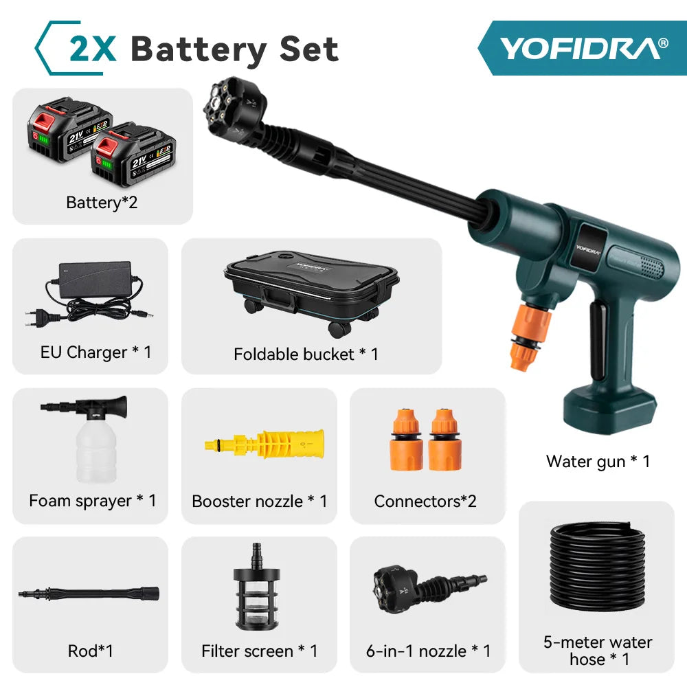 Yofidra 200bar Brushless Electric High Pressure Washer Water