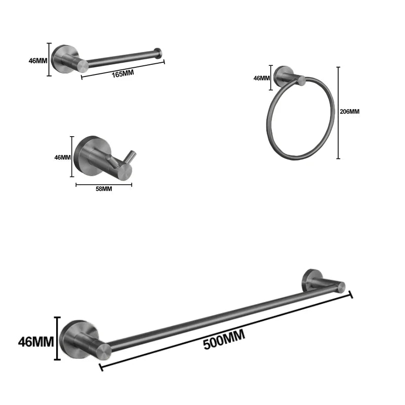 Gray Bathroom Hardware Cup Rack Towel Rack Toilet