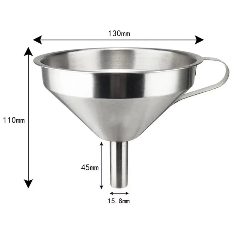 Funnel 304 Stainless Steel Funnel Oil Liquid Funnel
