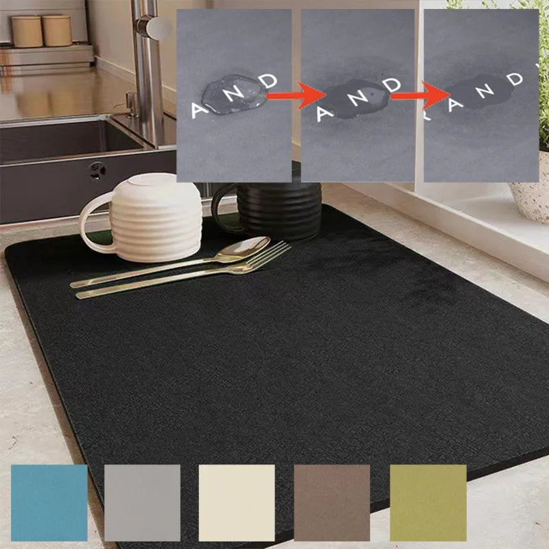 Super Absorbent Tableware Impermeable Drainage Mat Coffee Dish