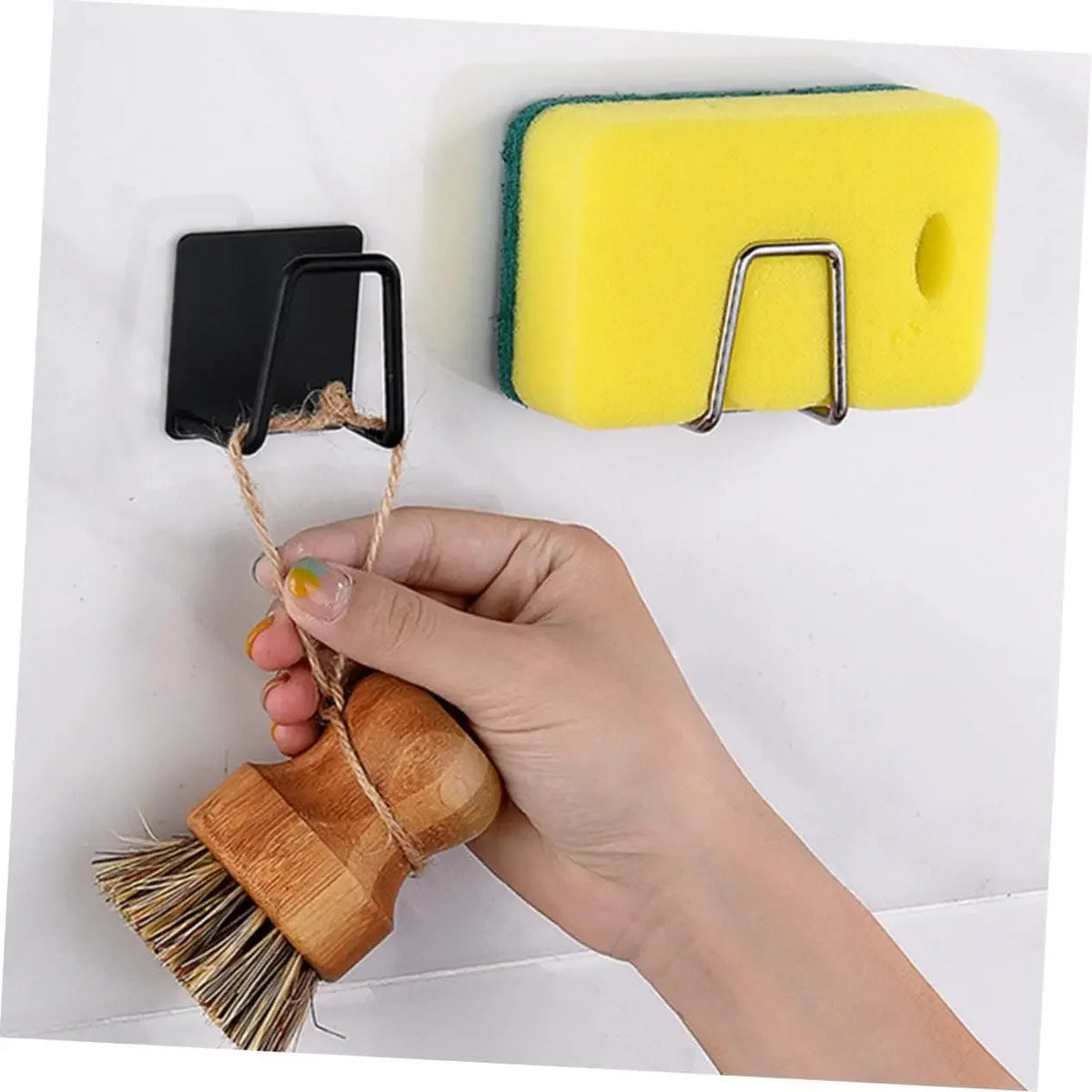 Sponge Rack Self-Adhesive Sink Sponge Drain Rack 304