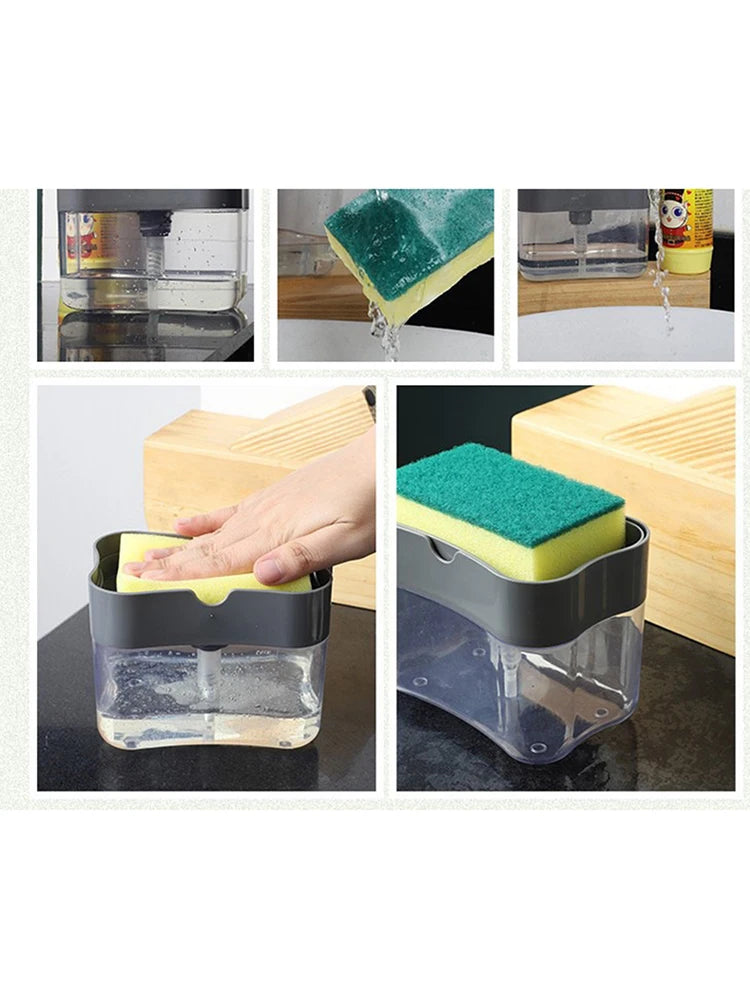 Washing Detergent Press Cleaning Pot Brush Style Automatic