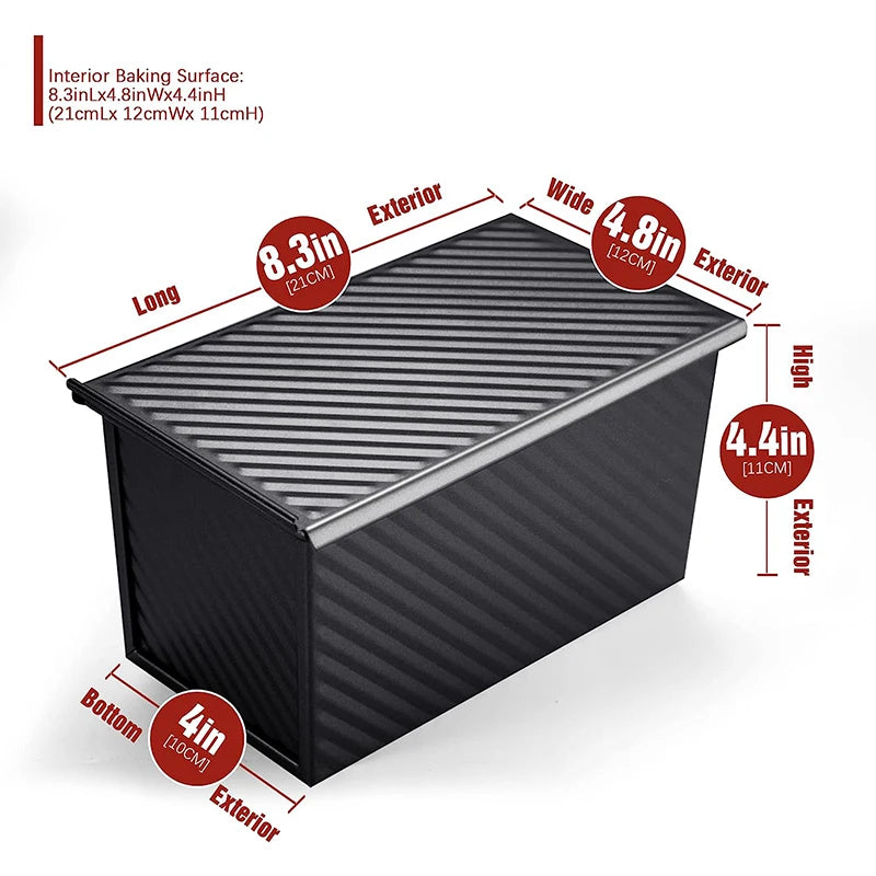 Lmetjma Pullman Loaf Pan Lid Lb Non-Stick Bread