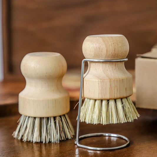 Wooden Dish Brush Natural Sisal Coconut Durable Cleaning