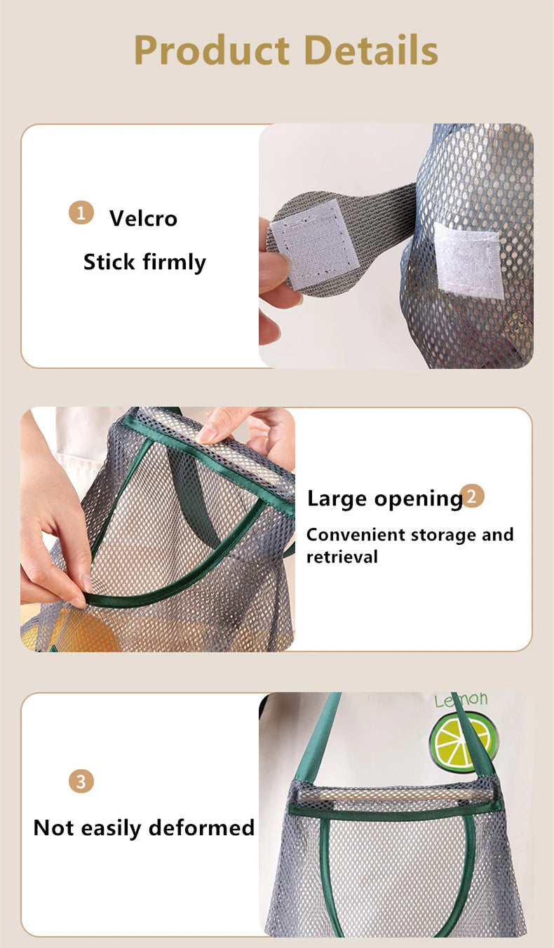 Reusable Storage Bags Hanging Mesh Bag Fruit Vegetable