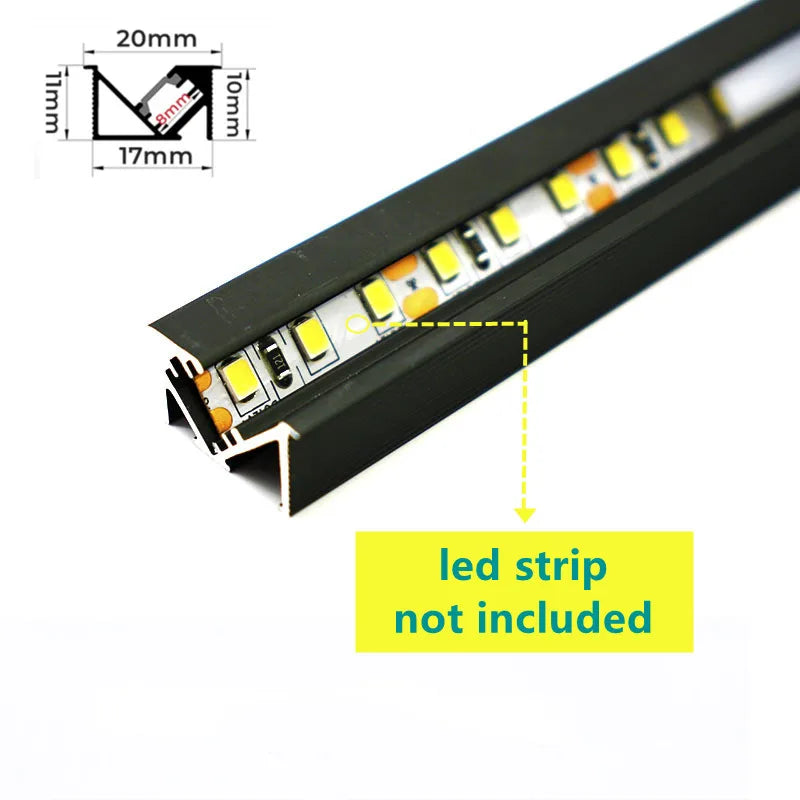 45degree Hidden Lighting Hard Bar Light Invisible Recessed