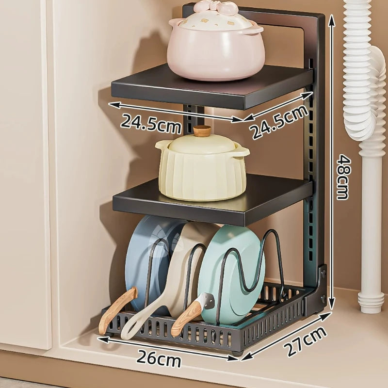 Dish Sink Storage Shelves Under Desk Cabinets Support