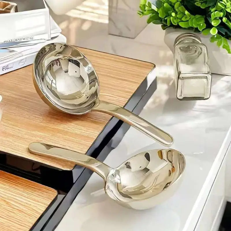 Short Handle Large Ramen Bouillon Spoon Deepen Tablespoons