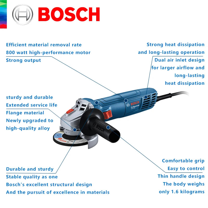 Original Bosch Gws 800 Angle Grinder Corded Polisher