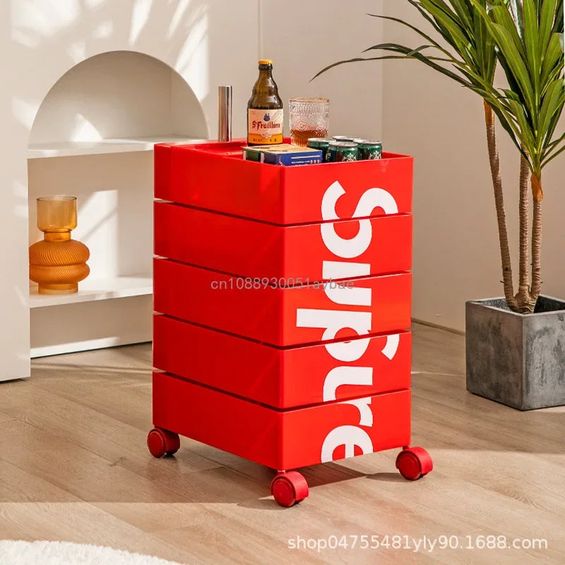 360 Rotating Removable Bedside Table File Cabinet Storage