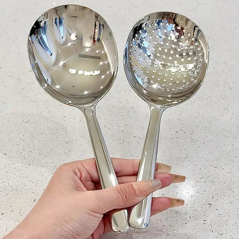 1/2pc Stainless Steel Ladles Serving Soup Rice Serving
