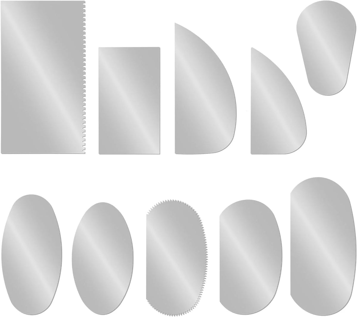 10pcs Ceramic Repairing Stainless Steel Scraper Oil Sludge
