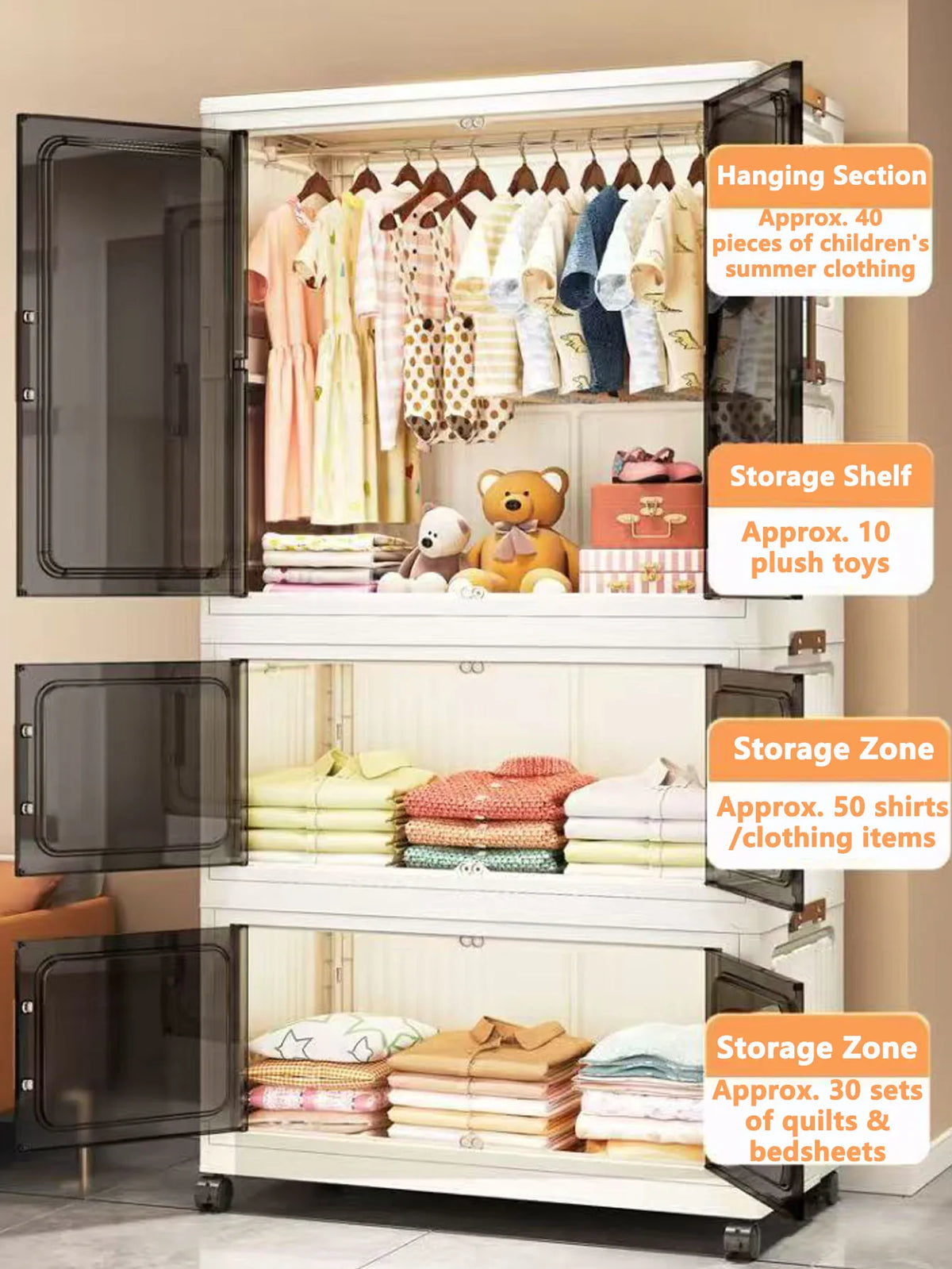 Storage Cabinet Folding Storage Box Living Room Toy