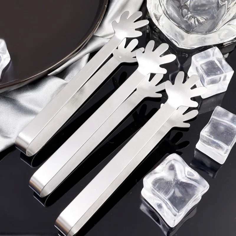 3/1pcs Stainless Steel Food Tongs Hand Palm Finger