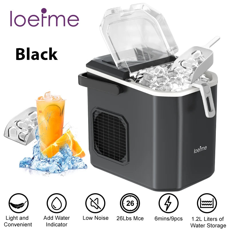 Loefme Desktop Fully Automatic Bullet Shaped Ice Maker