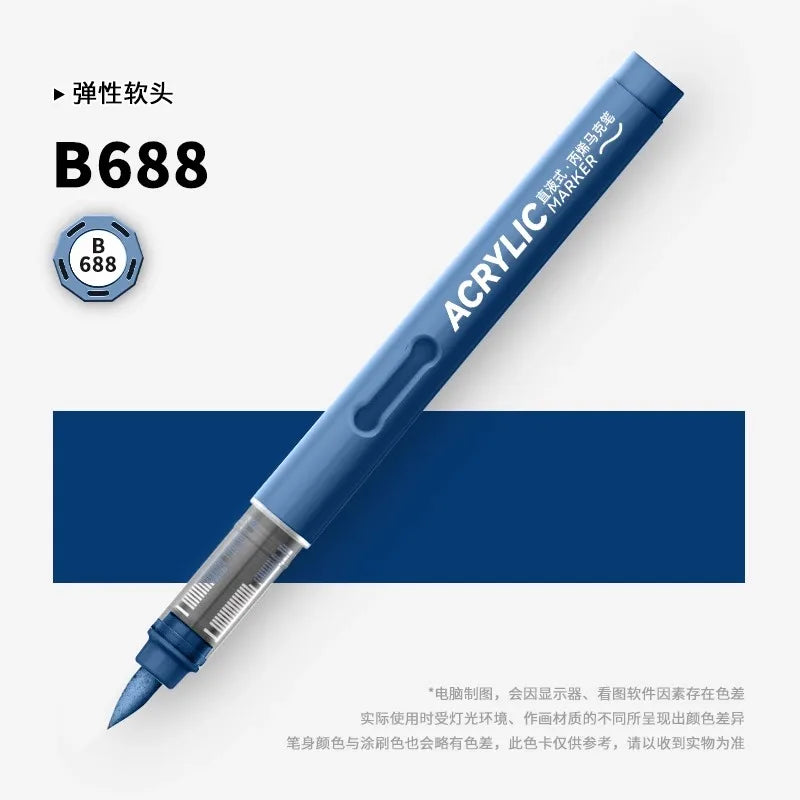 120/1 Colors Direct-Liquid Acrylic Brush Markers Pen Waterproof