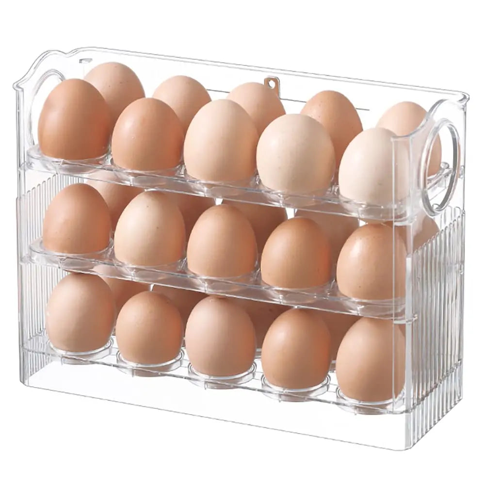 Three-Layer Flippable Egg Holder 30 Eggs Egg Storage